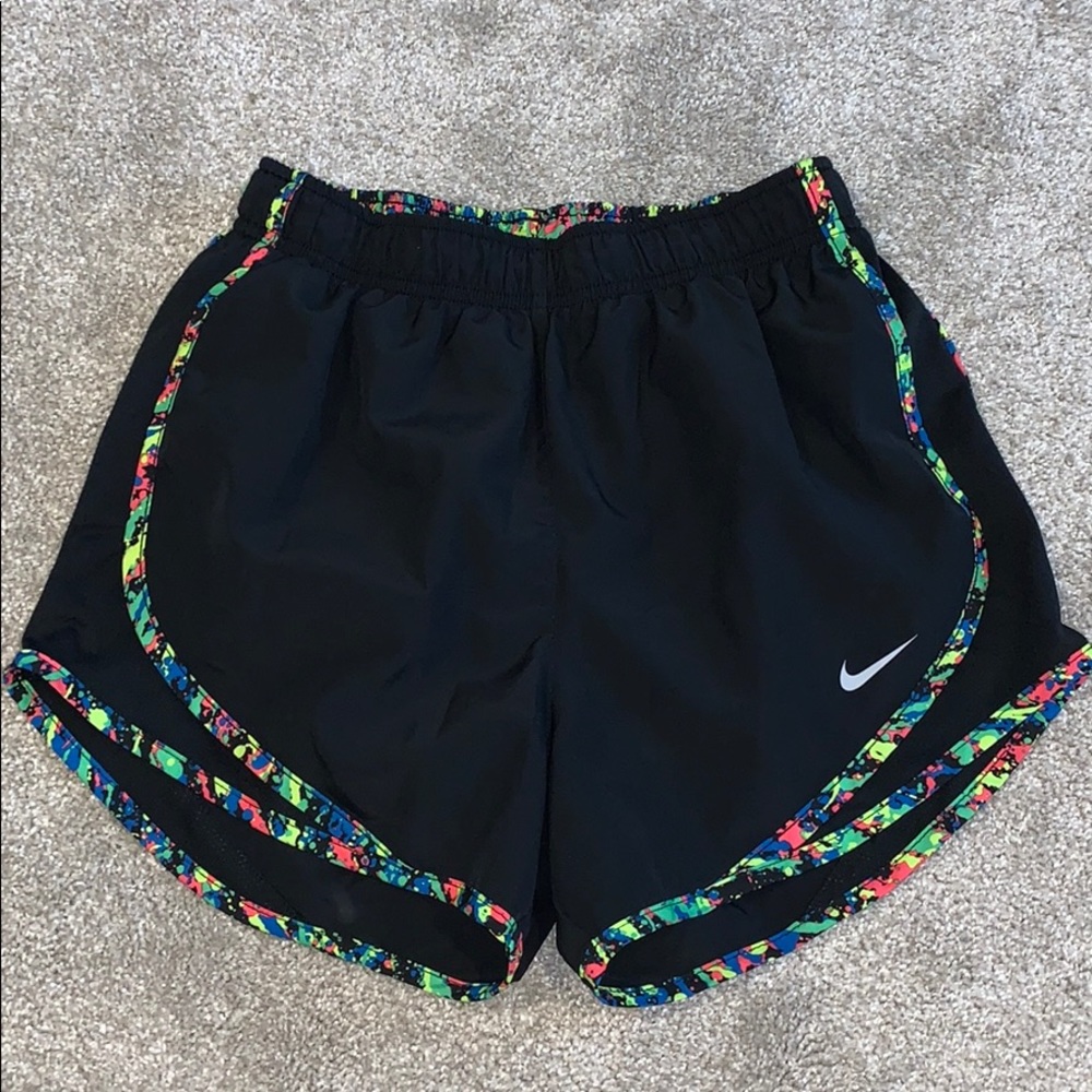 paint splatter nike shorts
